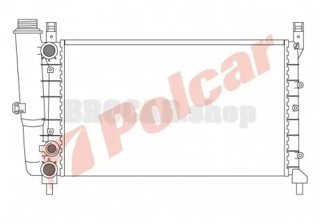 3016082 Радиатор двигателя UNO 83- / 89- POLCAR подбор по vin на Brocar