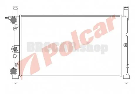 3016081 Радиатор двигателя UNO 83- / 89- POLCAR подбор по vin на Brocar