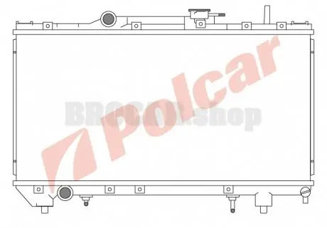 8122080 Радиатор двигателя CARINA E 92- POLCAR підбір по vin на Brocar