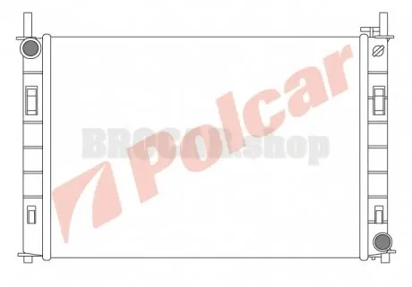 3212082 Радиатор двигателя FIESTA 02-08 POLCAR подбор по vin на Brocar