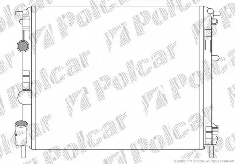 606008A6 Радіатор двигуна CLIO II 98- POLCAR підбір по vin на Brocar