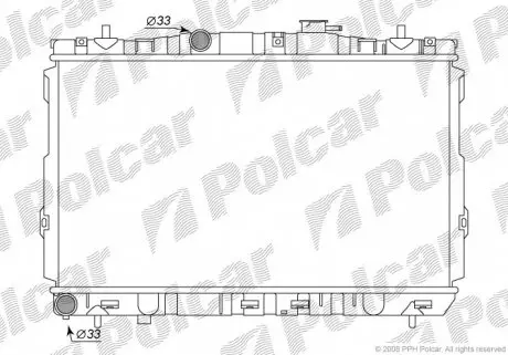 4013081X Радіатор двигуна ELANTRA 00- POLCAR підбір по vin на Brocar