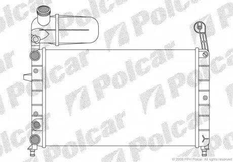 3026081 Радіатор двигуна TEMPRA 90- POLCAR підбір по vin на Brocar
