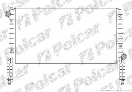 3040081 Радиатор двигателя DOBLO 00- POLCAR підбір по vin на Brocar