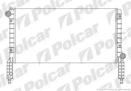 3040081 Радиатор двигателя DOBLO 00- POLCAR подбор по vin на Brocar