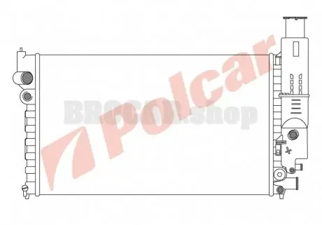 574508A2 Радіатор охолодження POLCAR підбір по vin на Brocar