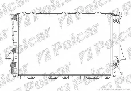 131608A5 Радиатор двигателя A6 94-97 POLCAR підбір по vin на Brocar