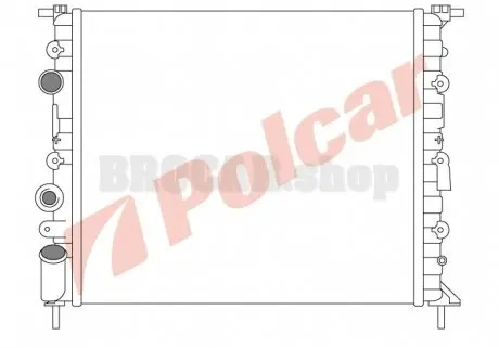 6007081 Радіатор двигуна KUBISTAR POLCAR підбір по vin на Brocar
