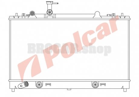 4519084 Радіатор охолодження (AT) MAZDA 6 2.0/2.3 06.02-08.07c POLCAR підбір по vin на Brocar