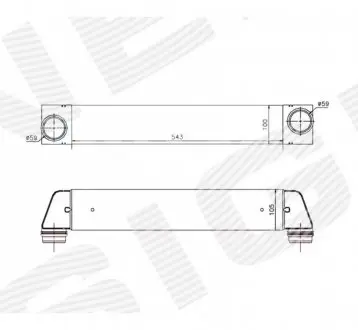 RI96607 Інтеркулер BMW 5 (E60/E61), 03 - 10 SIGNEDA підбір по vin на Brocar