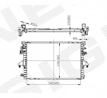 RA65285 РАДИАТОР VW TRANSPORTER T5, 04 - 09 SIGNEDA подбор по vin на Brocar