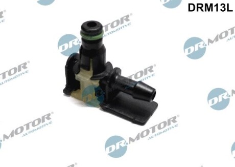 DRM13L Штуцер шланга обратки Г-образный, с безопасностью - Siemens (пласт.) DR.MOTOR підбір по vin на Brocar