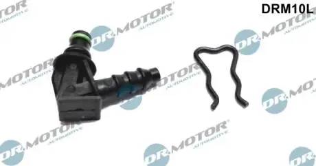 DRM10L Штуцер шланга обратки Г-образный, с безопасностью - Bosch (пласт.) DR.MOTOR підбір по vin на Brocar