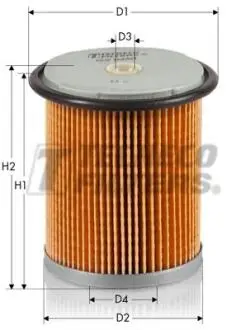 GS0449 Фильтр топливный диз. вкладыш CITROEN 1,9/2,1D: Jumpy, ZMPEUGEOT PartnerScudo TECNECO подбор по vin на Brocar