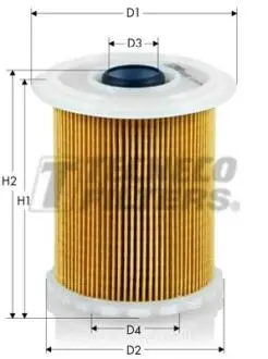 GS0300 Фильтр топливный H=77mm диз.вкладыш 1,9D/DTI: Clio, Kangoo, Megane,Scenic TECNECO підбір по vin на Brocar