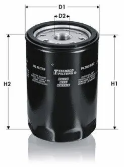 OL71936 Фільтр масляний VAG 1.6/1.8/2.0/2.6/2.8E V6 90- TECNECO підбір по vin на Brocar