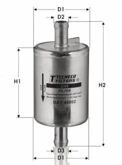 GAS46002 Фільтр газ.установки 1.2LPG TECNECO підбір по vin на Brocar