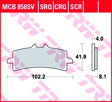 MCB858SV Комплект тормозных колодок TRW підбір по vin на Brocar