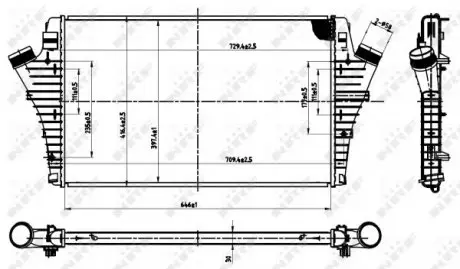 30475 Радіатор інтеркулера Opel Vectra C/Signum 1.9CDTI 04-08 NRF підбір по vin на Brocar