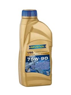 122110100101999 МАСЛО RAVENOL VSG 75W90 1L API GL4/5 / MB 235.8 / MAN 342 ТИП S-1 / VOLVO 97312/97315 / ГРУЗОВИКИ RAVENOL подбор по vin на Brocar