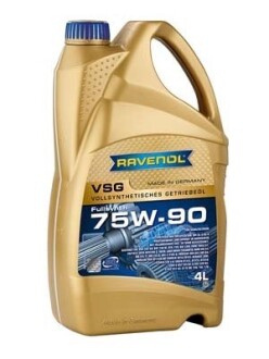 122110100401999 МАСЛО RAVENOL VSG 75W90 4L API GL4 / 5 / MB 235.8 / MAN 342 ТИП S-1 / VOLVO 97312/97315 / ГРУЗОВИКИ RAVENOL подбор по vin на Brocar