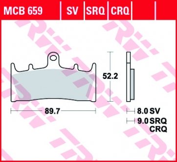 MCB659SV Тормозная колодка (диск) TRW подбор по vin на Brocar