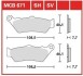 MCB671SH КОЛОДКИ ТОРМОЗНЫЕ ДИСКОВЫЕ ПЕРЕДН APRILIA 650 95-, 650 97-00, 650 99-00, 650 01, 650 06-, ETV 1000 01-, BMW C1 125 00-03, C1 200 00-03, F 650 93-00, F TRW підбір по vin на Brocar