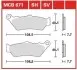 MCB671SH КОЛОДКИ ТОРМОЗНЫЕ ДИСКОВЫЕ ПЕРЕДН APRILIA 650 95-, 650 97-00, 650 99-00, 650 01, 650 06-, ETV 1000 01-, BMW C1 125 00-03, C1 200 00-03, F 650 93-00, F TRW підбір по vin на Brocar