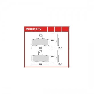 MCB813SV Тормозные колодки TRW подбор по vin на Brocar