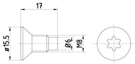 TPM0004 Болт, диск тормозного механизма TEXTAR підбір по vin на Brocar