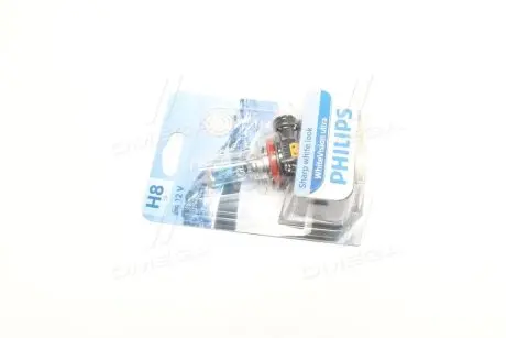 12360WVUB1 Лампа накалу H8 WhiteVision ultra 12V 35W PGJ19-1 (+60) (3800K) 1шт. blister (вир-во Philips) PHILIPS підбір по vin на Brocar
