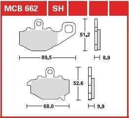 MCB662 Тормозная колодка (диск) TRW подбор по vin на Brocar
