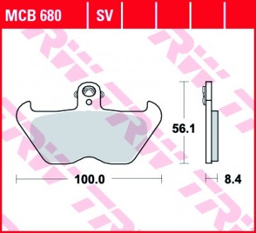 MCB680SV Тормозные колодки TRW подбор по vin на Brocar