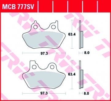 MCB777SV Гальмівна колодка (диск) TRW підбір по vin на Brocar