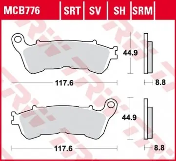 MCB776SRM Тормозные колодки TRW подбор по vin на Brocar