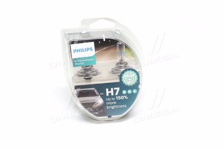 12972XVPS2 Лампа розжарювання H7 X-tremeVision Pro150 +150 12V 55W PX26d (комплект) (пр-во Philips) PHILIPS підбір по vin на Brocar