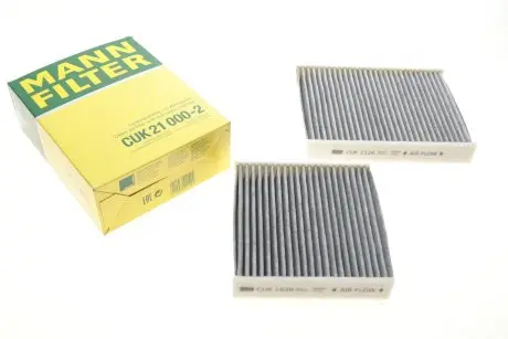 CUK210002 Фильтр салона Citroen C3/C4/Peugeot 207/208 09- (угольный) (к-кт 2шт.) MANN подбор по vin на Brocar