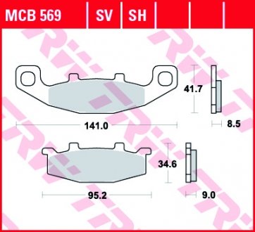 MCB569 Тормозные колодки TRW подбор по vin на Brocar