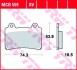 MCB559 Тормозные колодки TRW підбір по vin на Brocar