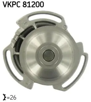VKPC81200 Помпа води GOLF I,|| 1.1-1.3, Passat 44256 80-, Polo 1.1-1.3 SKF підбір по vin на Brocar