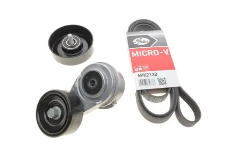 K096PK2138 Ремкомплекти приводу допоміжного обладнання автомобілів Micro-V Kit (Вир-во Gates) GATES підбір по vin на Brocar