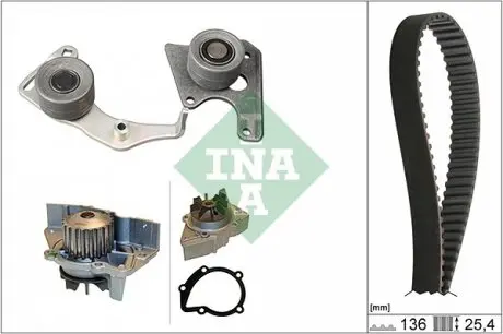 530009631 Комплект ГРМ + помпа Citroen Jumper/Jumpy/Berlingo 1.9D/TD 94-02 INA подбор по vin на Brocar