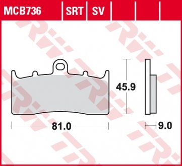 MCB736 Тормозные колодки TRW підбір по vin на Brocar