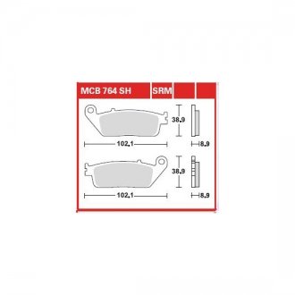 MCB764SRM Колодки торм. TRW подбор по vin на Brocar