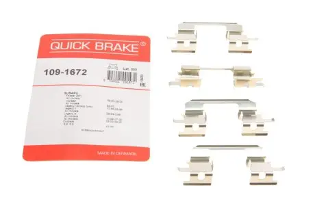 1091672 Комплект прижимних планок гальмівного супорту QUICK BRAKE підбір по vin на Brocar