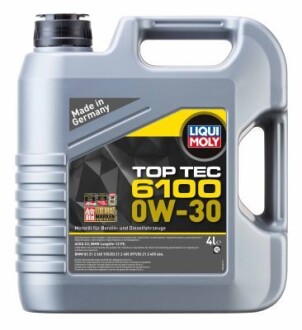 20778 OLEJ LIQUI MOLY 0W30 4L TOP TEC 6100 C2 / LL-12 FE / BMW 83 21 2 365 935 LIQUI MOLY підбір по vin на Brocar