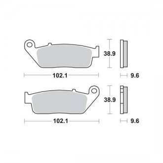 MCB599SH КОЛОДКИ ТОРМОЗНЫЕ ДИСКОВЫЕ ПЕРЕДН DAELIM 125 04-07, 125 08-, VL 125 03-, VS 125 01-04, VT 125 00-, VT 125 97-, 250 08- ЗАДН VICTORY 1634 08-, HONDA CB TRW подбор по vin на Brocar