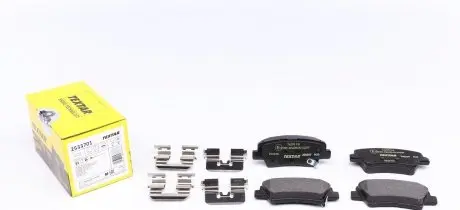 2533701 Колодки тормозные (задние) Kia Ceed II/Rio III/Hyundai Accent/i20/i30/i40 10- (Akebono) Q+ TEXTAR подбор по vin на Brocar