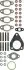 Прокладка турбіни (К-кт) Caddy II 1.9 TDI 96-04 04-10023-01