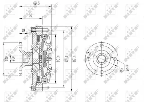 49614 Віскозна муфта NRF підбір по vin на Brocar